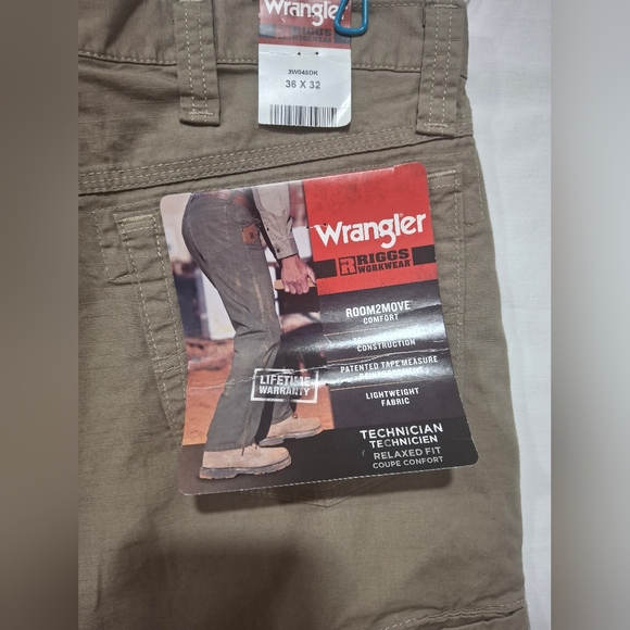 Wrangler Men's Brown Pants.Size 36x32 - Picture 4 of 8